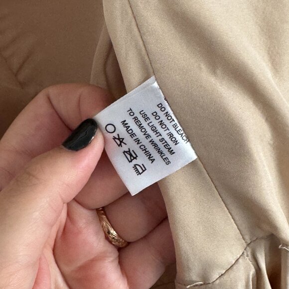 Azazie Omari Champagne A-Line Bridesmaid Dress - Size 24 - Picture 10 of 13